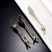 C:C: 76mm Creative Kitchen Cabinet Handles Cupboard Door Pull Closet Dresser Handles Drawer Pulls Knife Fork Spoon Bronze Color 2024 - buy cheap