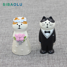 Figuras en miniatura de gato Zakka de Japón, estatua de gatito, decoración del hogar, Mini Jardín de resina artesanal, juguete para regalo, adornos para coche 2024 - compra barato