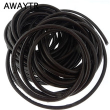 10Meter 4MM Coffee Leather Cord Necklace Bracelet Fitting Round Genuine Cow String Cord Leather Making Jewelry Findings 2024 - buy cheap