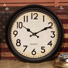 Home decoration retro living room bedroom wall clock mute quartz watch pocket watch European pastoral large minimalist 2024 - buy cheap