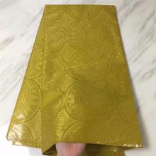 Nova chegada africano bazin riche tecido de algodão cordão tecido renda áfrica guiné brocado tecido para vestido de festa casamento amarelo 2024 - compre barato