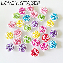 Wholesale 20mm  330pcs/lot Mixed Color Small Acrylic Rose Flower Beads For Bracelet Making 2024 - buy cheap