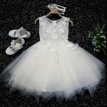 Тюлевое платье с аппликацией и бусинами для девочек на свадьбу; платье для девочек; рождественское детское платье принцессы на день рождения; платье для первого причастия 2024 - купить недорого