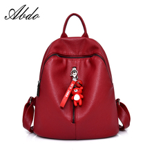 Водонепроницаемый Школьный рюкзак для девочек, женские сумки 2019, повседневный рюкзак из искусственной кожи, женская сумка на плечо, красный рюкзак для девочек, большой школьный рюкзак 2024 - купить недорого
