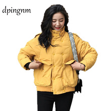 Chaqueta corta de invierno para mujer, Parkas cálidas y gruesas, abrigos holgados acolchados de algodón con capucha, novedad de 2018 2024 - compra barato