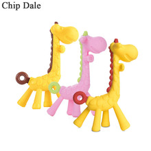 Silicone Giraffe Teether Safety Soft Baby Teething Toy DIY Pendant Necklace Accessories Food Grade Teething Hanging Toys 2024 - buy cheap