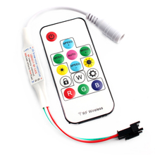 Controlador LED Mini RF de 12V con 14 teclas, mando a distancia inalámbrico para RGB WS2811/WS2812, tira de luces LED de 5V y 12V, colorido 2024 - compra barato