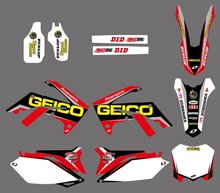 Motorcycle New Team Graphics Background Decal And Sticker Kit For Honda CRF250 CRF250R CRF450 CRF450R CRF 250 450 2010 2011 2012 2024 - buy cheap