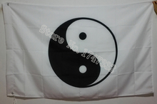 Bandera Yin Yang blanca de Tai chi, productos superventas, Banner de 3x5 pies, 150x90cm, agujeros de metal de latón 2024 - compra barato