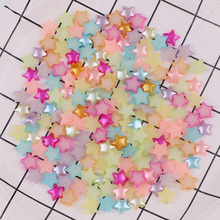 100pcs/lot 10mm Mix Color Half ABS Imitation Pearl Beads Star Shape Flat Back Scrapbook Craft DIY Jewelry Findings 2024 - buy cheap