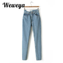 Weweya Woman High Waist Jeans Denim Pants Vintage Slim Pencil Pants Mom Jeans Boyfriend Jeans For Women Trousers Female 2024 - buy cheap