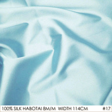 CISULI SILK HABOTAI 114cm width 8 mm/100% Silk Fabric Sewing Material Textile Fabric Manufacture Wholesale Light SkyBlue NO 17 2024 - buy cheap