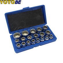 Socket Bit Set 1/2 Inch Tool 19 Pieces 8-32 Multi-tooth Nuts Torx Vehicle 2024 - buy cheap