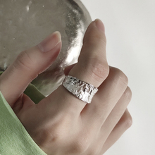 925 prata esterlina feminino casamento banda ciência fundido meteorito asteróide rústico lua real superfície anel fino jóias 2024 - compre barato