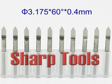 10pcs 3.175x0.4mm 60 Degree V Engraving Tools for Metal, Solid Carbide Milling Cutters Carving Knives End Mills CNC Router Bits 2024 - buy cheap