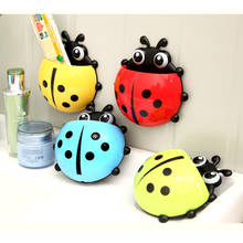 Ladybug Designed Bathroom Cartoon Wall Suction Sucker Toothbrush Holder 2024 - buy cheap