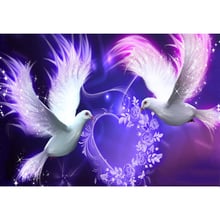 Full Square/Round Drill 5D DIY Diamond Painting "Dove Love" 3D Rhinestones Embroidery Cross Stitch 5D Home Decor Gift 2024 - buy cheap