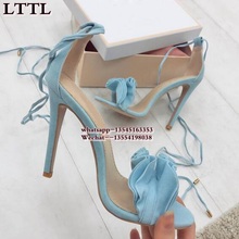 Summer Fashion Sexy Women Gladiators Ankle Strap High Heels Sandals Peep-Toe Women Lace Up Sandals Woman Party Wedding Shoe 2024 - buy cheap
