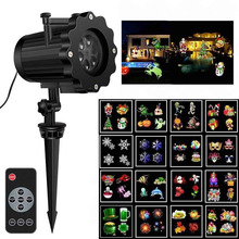 16 Patterns Outdoor Garden Laser Projector Lamp led Stage Lights Halloween Christmas Wedding Party Moving Landscape Laser lamp 2024 - buy cheap