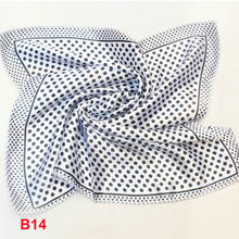 Fashion Brand Female 50cm white dots scarf bandanas handkerchief neckerchief  Polyester Square Scarf/Shawl For Ladies b014 2024 - buy cheap