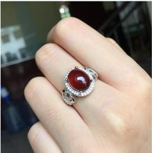 Free shipping Garnet ring  Natural real red garnet 925 sterling silver Fine jewelry Gem 10*12mm 2024 - buy cheap
