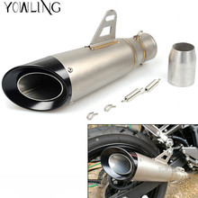 51MM Universal Exhaust Muffler Motorcycle Silencer Exhaust System For YAMAHA YZF R25 R15 R6 R125 z750 Z800 FZ8 FZ1 FZ6R ER-6N 2024 - buy cheap