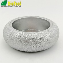 DIATOOL Vacuum Brazed Diamond Convex grinding wheel 75mmx25MM for marble granite and quartz Profile wheel 2024 - buy cheap
