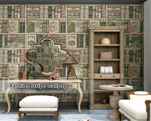 Beibehang-papel tapiz de simulación para estantería, decoración para el hogar, estilo europeo, Retro, de país americano, para sala de estudio 2024 - compra barato