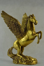 Copper Brass CHINESE crafts Asian Wonderful Collectibles Old Decorated Handwork Pegasus Statue sculpture 2024 - buy cheap