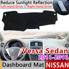 Para Nissan Versa Sedan N17 Almera Sunny Latio 2011 ~ 2018 antideslizante alfombrilla de salpicadero 2016 accesorios 2017 2024 - compra barato
