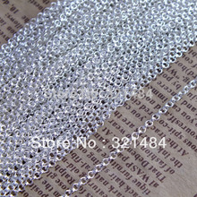 Cadena circular de metal para collar, accesorio de joyería Chapado en plata de 100 metros, 2mm, venta al por mayor 2024 - compra barato
