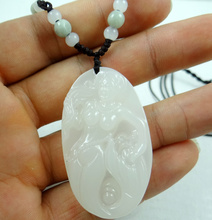 natural Quartz crystal Chinese stone hand-carved statue of Mermaid amulet pendant  for diy jewelry making Necklace 2024 - buy cheap