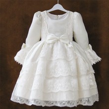 European Formal Dress For Girls White Western Style Fancy Dance Vestido For Girls 2 3 4 6 8 10 12 Years Old Girls Clothes KD1436 2024 - buy cheap