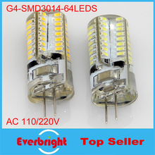 100 pcs/lot G4 LED 64Leds SMD 3014 Replace 30W halogen 360 degree AC110V/220V Cool White/Warm White Led Bulb Light Crystal Lamp 2024 - buy cheap