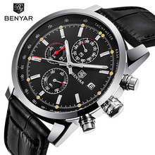 BENYAR Fashion Chronograph Sport Mens Watches Top Brand Luxury Waterproof Military Quartz Watch Clock Relogio Masculino BY5102 2024 - buy cheap