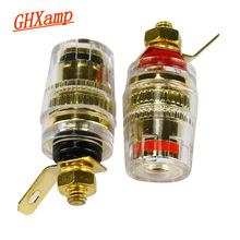 GHXAMP M4 Speaker Terminal Amplifier Binding Post With Crystal Case Banana Speaker Plug Jack Pure Copper Long tail 2pcs 2024 - buy cheap