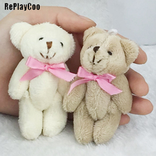100PCS Mini Teddy Bear Stuffed Plush Toys 6.5cm Small bow Bear Stuffed Toys pelucia Pendant Kids Birthday Gift Party DecorJ04401 2024 - buy cheap