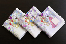 Quality Japanese style cotton handkerchief,Wisteria flower pattern,ladies Men's pocket square handkerchief 2024 - buy cheap