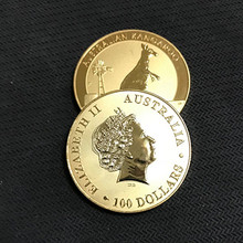10 Pcs Non Magnetic The Australian Kangroo 2012 badge 24K gold plated brass 32.6 mm Elizabeth collectible sourvenir art Coin 2024 - buy cheap