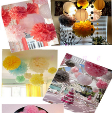 ¡29 colores disponibles! Tejido de papel rosa bebé ducha decoración de la pared de 10 pulgadas (25 cm) 100 unids/lote colgante de flores de papel de bola 2024 - compra barato