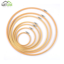 10-36cm DIY Wooden Natrual Bamboo Handy Cross Stitch Machine Embroidery Hoop Ring Bamboo Frames For  Fabric Painting 2024 - buy cheap