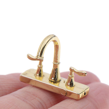 1/12 Dollhouse Miniature Accessories Alloy Bathtub Faucet Simulation Water Tap Model Furniture Toys Decoration 2024 - buy cheap