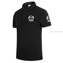 Polo informal estilo mazda para hombre, prenda de vestir, Hip Hop, color sólido, de punto, de calidad, novedad, Verano 2024 - compra barato