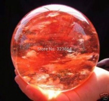 Frete grátis esfera de cristal raro quartzo vermelho tamanho da bola: 100 mm + suporte 2024 - compre barato