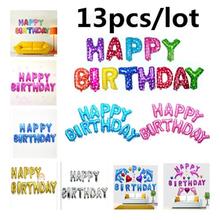 13pcs/lot Happy Birthday balloons Decoration Foil Party balloon for child Baby kids air Baloons Alphabet Aluminum Letter Ballons 2024 - buy cheap