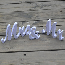 1 Set Mr & Mrs Sign PVC Wedding Party Decorations Letter Craft Table Ornaments Decoration White Home Desk Deco Table Signs 2024 - buy cheap