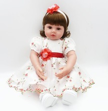 Boneca bebê reborn, 22 polegadas/55cm, vinil, silicone macio, toque real, recém-nascido, princesa, brinquedo reborn, bonecas npk 2024 - compre barato