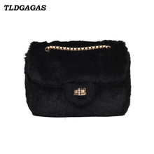 TLDGAGAS 2018 Fashion Women Small Vintage Shoulder Bag Plush Casual Solid Faux Fur Messenger Bag Female Cute Mini Handbag 2024 - buy cheap