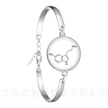 Theobromine Biology Chemistry Element Chemical Formula Bracelet Biochemistry Chocolate Molecule Image Chain Bangle Creative Gift 2024 - buy cheap