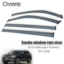 Overe 4Pcs/1Set Smoke Window Rain Visor For Volkswagen VW Teramont 2017 2018 Styling Awnings Shelters Guard ABS Accessories 2024 - buy cheap